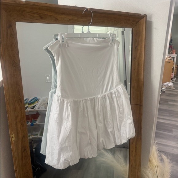 White GARAGE Bubble Skirt Tube Dress - Picture 3 of 4